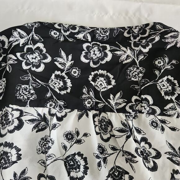 Kim Rogers Womens Button Up Blouse Multicolor Size PS 100% Polyester Half Sleeve - Picture 11 of 12